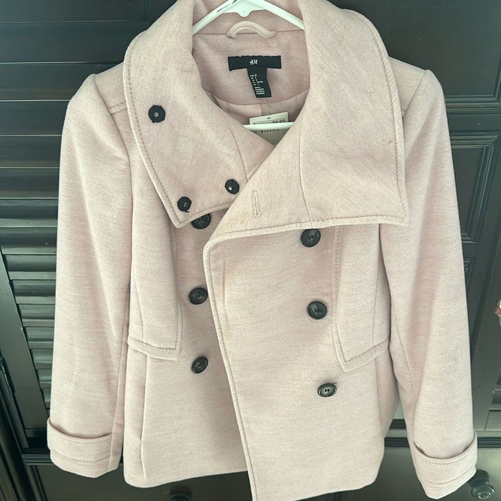 H&M blush pink coat